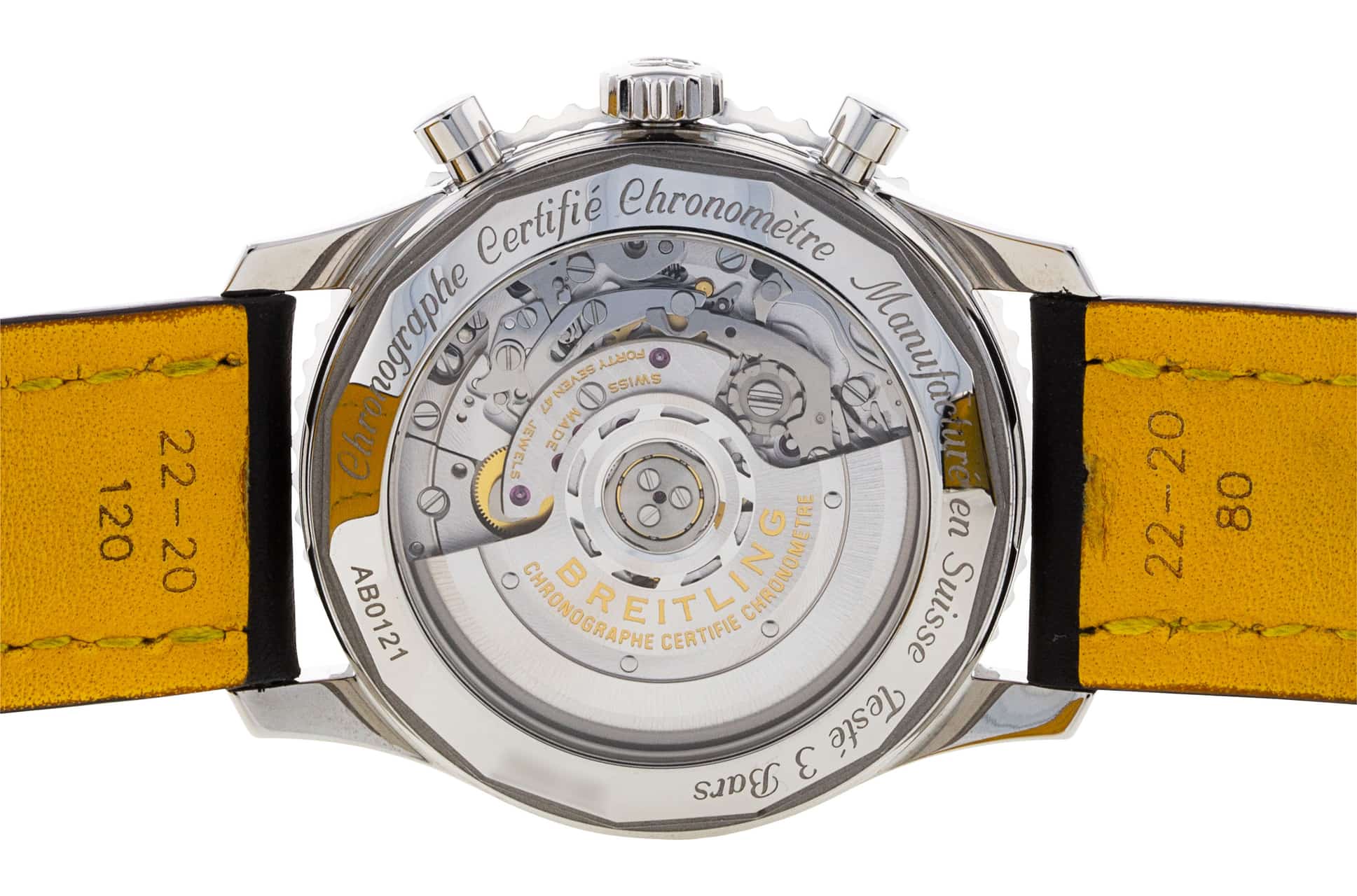 Breitling Navitimer 01 Black Baton Silver Sub Dials Dial